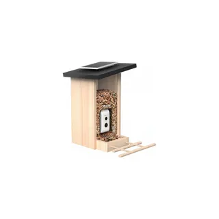 Distributeur de croquettes BIRDFY Mangeoire pour Oiseaux avec Camér