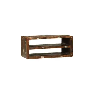 Meuble TV HELLOSHOP26 Meuble TV moderne épuré rangement 80 x 3