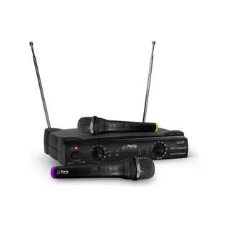 Micro PARTY LIGHT&SOUND Système 2 microphones sans-fils UHF 863.