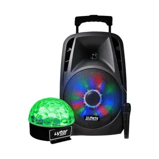 Pack sono PARTY LIGHT&SOUND Enceinte PARTY-8LED sur batterie 8" à LE