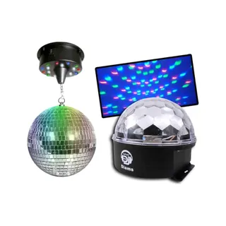 Jeu de lumières DISCO PRO Pack 2 effets ASTROBALL DIAMS+BOULE LEDs