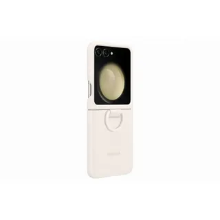 Coque SAMSUNG Z Flip 5 avec anneau sillicone Crème