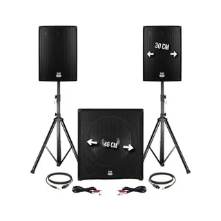 Pack sono BM SONIC Pack DJ 2400 -Sub+2Enceintes 30cm