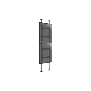 Pied TV KIMEX sol-plafond 2 TV 50- 82", Hauteur 240cm