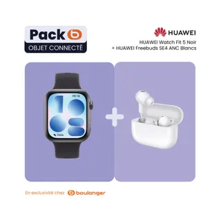 Montre connectée HUAWEI Pack Watch FIT 5 noir+Freebuds SE 4