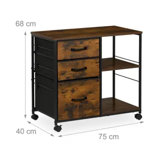 Armoire HELLOSHOP26 Caisson de bureau roulant avec 3 tiroirs