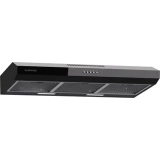 Hotte casquette KLARSTEIN Contempo 90cm encastrée 200m³/h LED noir
