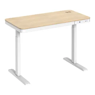 Bureau ergonomique KIMEX motorisé 118x60cm avec tiroir, marron
