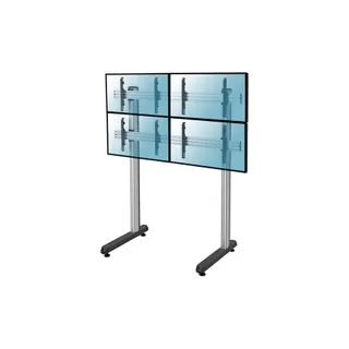 Pied TV KIMEX Support Sol 4 écrans TV 45-55", H 240 cm