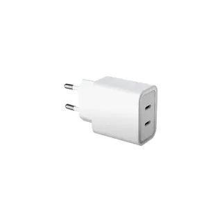 Chargeur FORCE POWER 2x USB-C 45W Recyclé Blanc