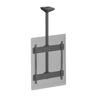 Support plafond TV KIMEX 1 TV portrait 65- 75'', Haut 150cm, noir