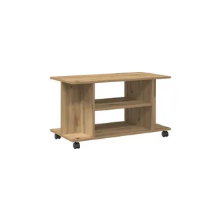 Meuble TV HELLOSHOP26 Meuble TV sur roulettes avec étagères ou
