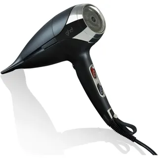 Sèche cheveux professionnel GHD Helios noir : technologie Aeroprecis pour un séchage ultra-rapide et un contrôle absolu