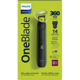 Tondeuse multi usages PHILIPS OneBlade QP6542/15, molette réglable, 14 hauteurs de coupe, précision 0,4 mm, autonomie 90 mn