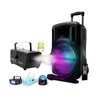 Jeu de lumières MYDEEJAY 500W USB + PACK DERBY LEDs + machine à f