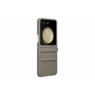Coque SAMSUNG Z Flip 5 Simili Cuir design Taupe