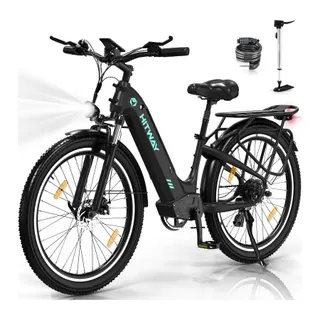 Vélo électrique HITWAY VAE 26x3.0, 7 Vitess, 48V 18AH, Noir