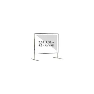 Ecran de projection KIMEX valise 2,03 x 1,52 m, 4:3- Toile AV + AR