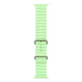Bracelet APPLE 49 mm  Océan vert fluo - Ftitane naturel