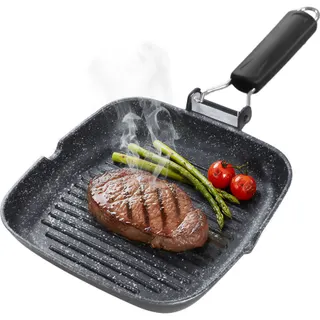 Poêle grill BRIEBE GP1157, Induction Antiadhésif 20x20cm
