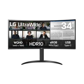 Ecran PC LG UltraWide 34WR55QK-B 34" VA WQHD 100 Hz HDR10 USB-C 65W