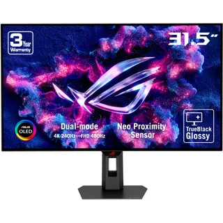 Ecran PC Gamer ASUS ROG XG32UCWMG 32'' 4K Dual mode 240Hz/480Hz OLED HDR True black 400 AMD FreeSync/Nvidia G-Sync