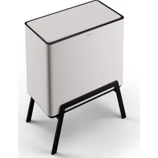 Poubelle de cuisine tri sélectif KLARSTEIN Yuma 40L bac à compost avec pieds Blanc