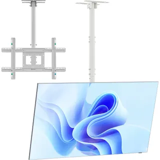 Support plafond TV ONKRON Orientable, 32"–80", 68 kg, Blanc N1L-W