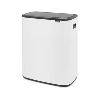 Poubelle de cuisine tri sélectif BRABANTIA Bo Touch Bin 2X30L White