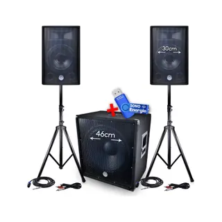 Pack sono BM SONIC Sono 2400W SUB+2HP+ Clé USB 32G