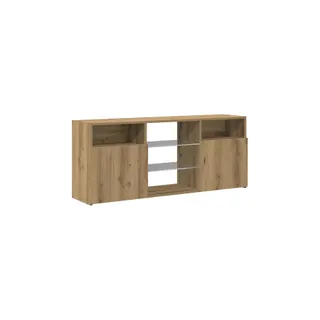 Meuble TV HELLOSHOP26 Meuble TV moderne avec lumières LED ambi