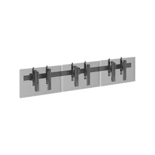 Support mural TV KIMEX mural Push Pull 3 écrans 45"-50", noir