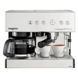 Expresso combiné cafetière MAGIMIX 11423 AUTO CHROME MAT