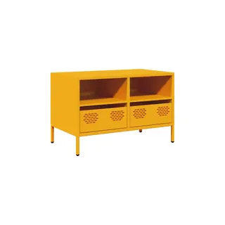 Meuble TV HELLOSHOP26 Meuble TV industriel avec rangement 68 x