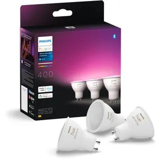 Pack PHILIPS HUE Pack de 3 ampoules 4.3W GU10 White&Color