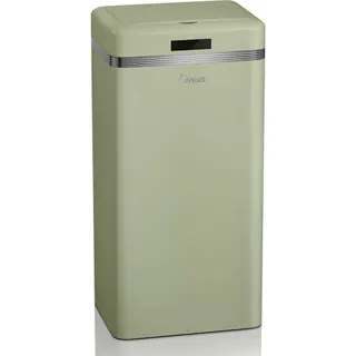 Poubelle de cuisine automatique SWAN SWKA4500GNEU Retro Poubelle, Métal, 45 L