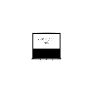 Ecran de projection KIMEX transportable 2,00 x 1,50 m, format 4:3