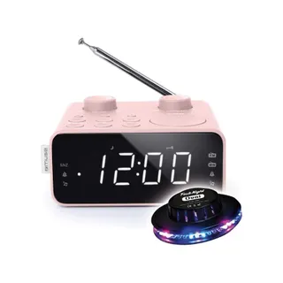 Radio réveil BM SONIC ALARME  M-17-CPK coloris rose - Double a