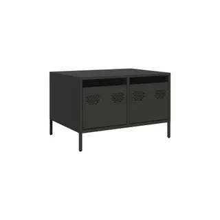 Meuble TV HELLOSHOP26 Meuble TV industriel noir 68 x 50 x 43 c