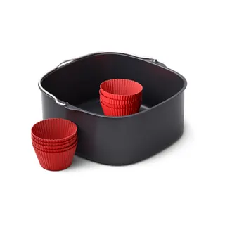 Plaque PHILIPS HD9957/00 Cuve 6.2L et moules à muffin pour Airfryers XXL