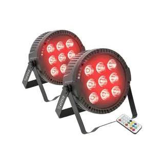 Jeu de lumières IBIZA Pack Projecteurs PAR Extra-plat IBIZA LI