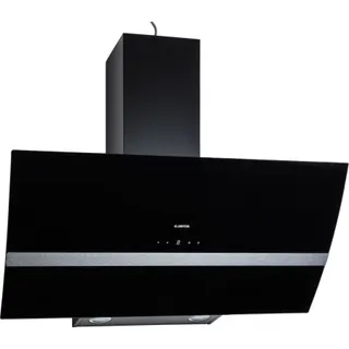 Hotte décorative murale inclinée KLARSTEIN Clara 90cm 509 m³/h tactile LED noir