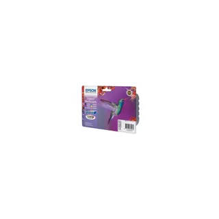 Cartouche d'encre EPSON Pack Multipack 6 Originales T0807 Série Colibri (Noir + 5 Couleurs) - C13T08074010