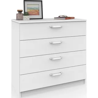 BRIEBE Commode 4 Tiroirs,78x74x40cm CMD1191WHT