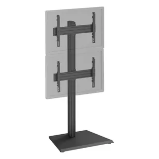 Pied TV KIMEX 2 écrans TV 40"-65", Hauteur 175cm, noir