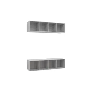 Meuble TV HELLOSHOP26 Lot de 2 meubles TV muraux fonctionnels