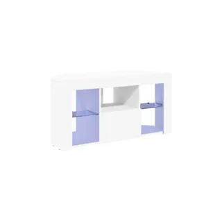 Meuble TV HELLOSHOP26 Meuble TV LED d'angle moderne avec range