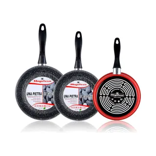 Batterie de cuisine MAGEFESA K2 Roja  Set 3 Poêles à Frire Induction
