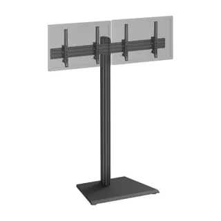 Pied TV KIMEX 2 écrans TV 43"-49", Hauteur 175cm, noir