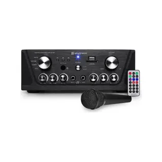 Karaoké SKYTRONIC Ampli karaoké noir USB/SD/FM 160W+Micro